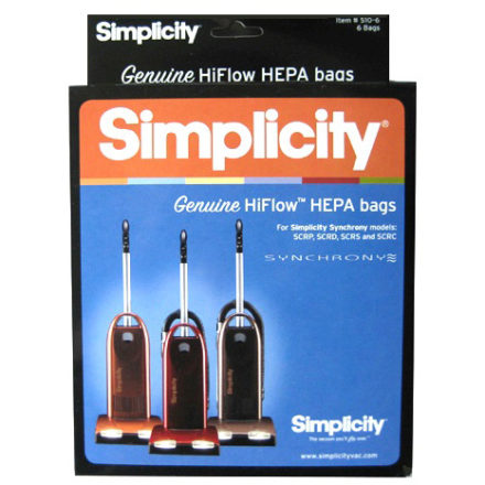 Simplicity SWH-6 HEPA Synchrony Bags