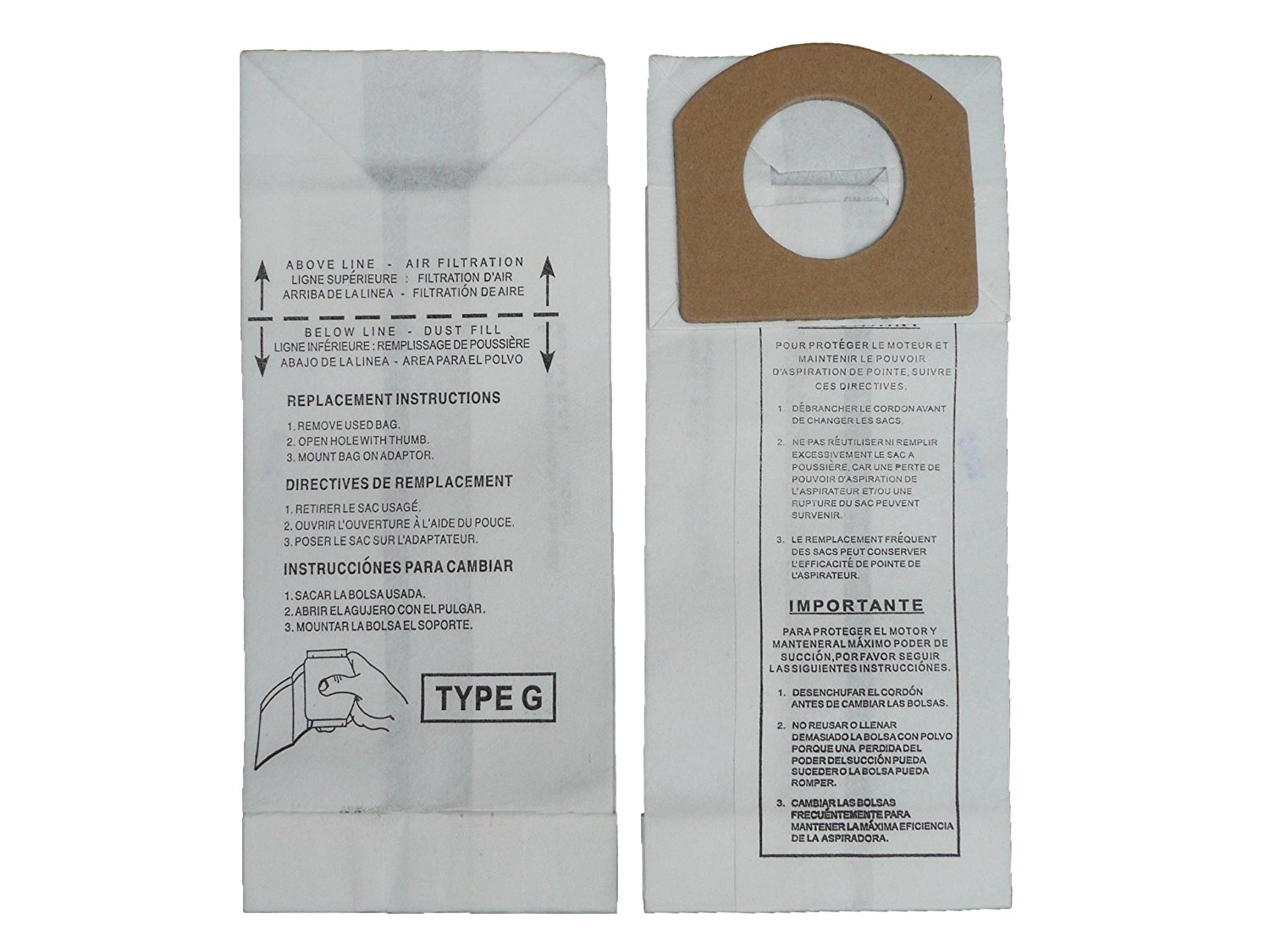 PRO-SOURCE - Vacuum Cleaner Bags; Bag Type: Disposable Filter Bag;  Compatible Vacuum Capacity: 12.00 gal (US); 9.00 gal (US); 10.00 gal (US);  For Use With 2: Shop-Vac Vacuums; Special Properties: Dual Ply;