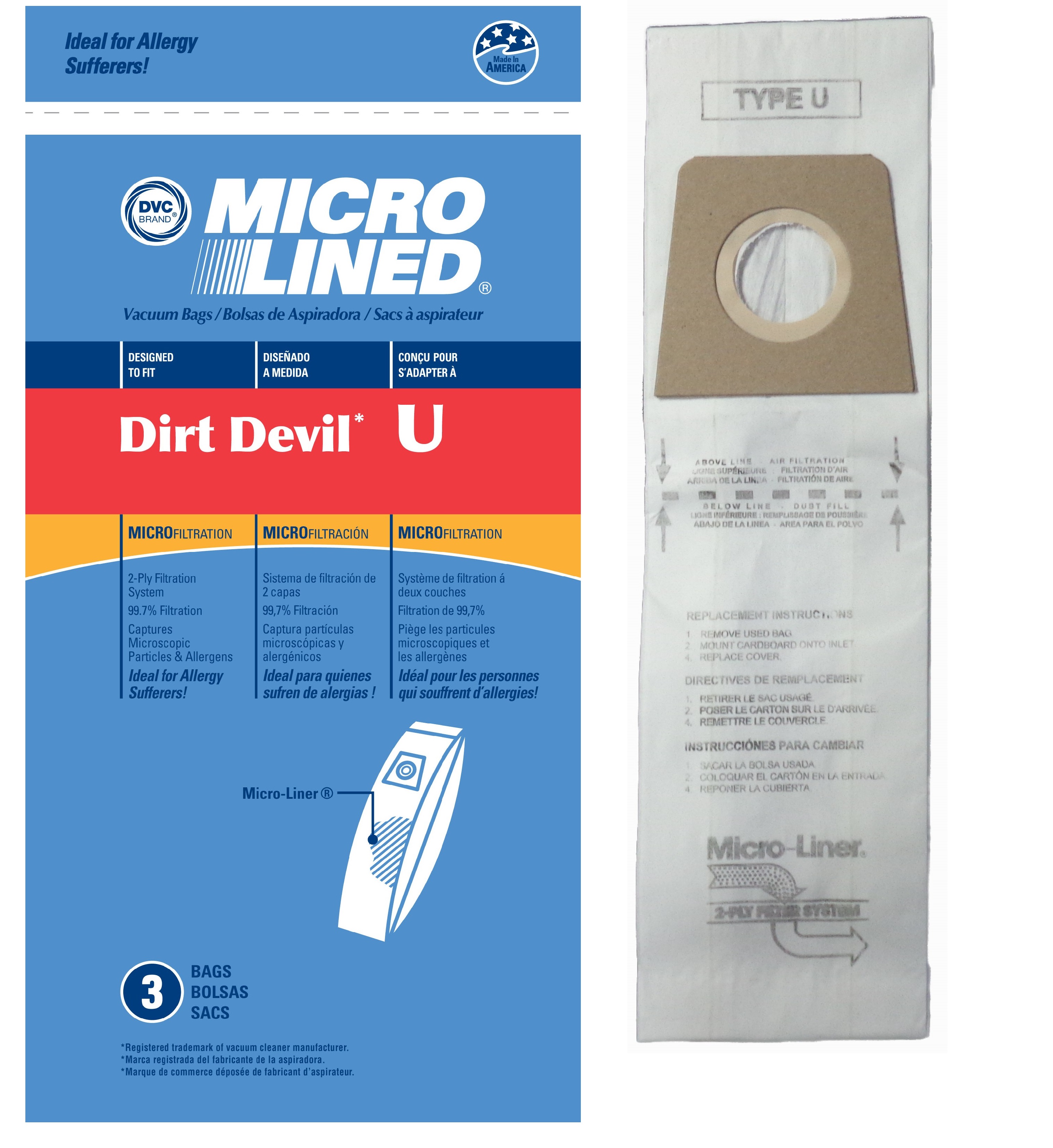 Dirt Devil Style U Vacuum Bags Kirkwood's Sweeper Shop