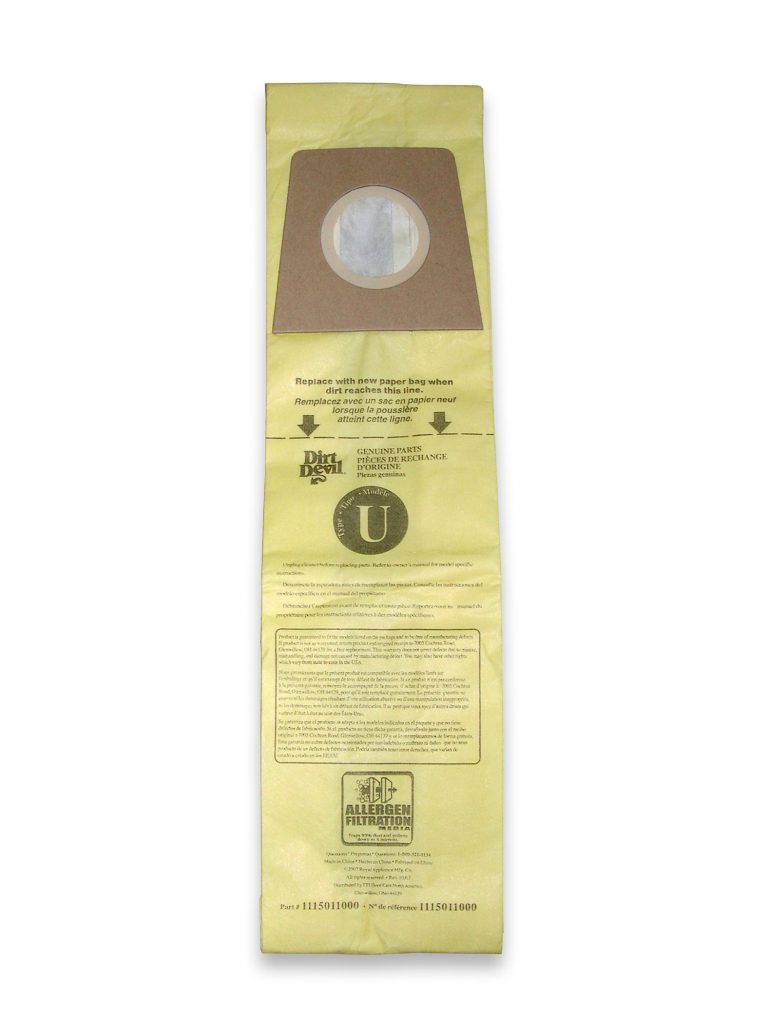 Dirt Devil Style U Vacuum Bags Kirkwood's Sweeper Shop